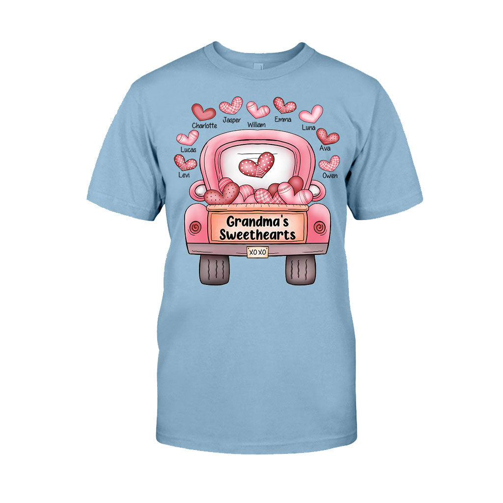 Grandma's Sweethearts - Personalized Valentine Grandma T-shirt and Hoodie