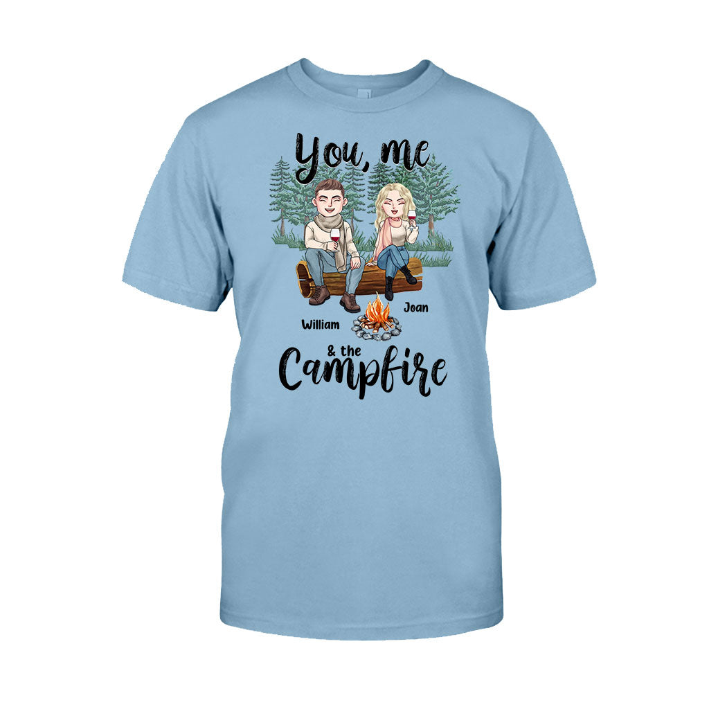 You Me And The Campfire - Personalized Couple Camping T-shirt and Hoodie