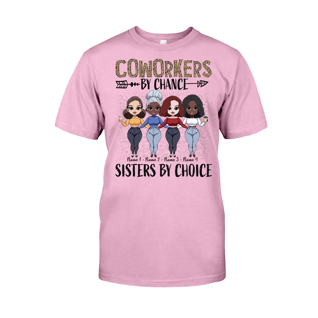 Coworkers By Chance Sisters By Choice - Personalized Teacher T-shirt and Hoodie