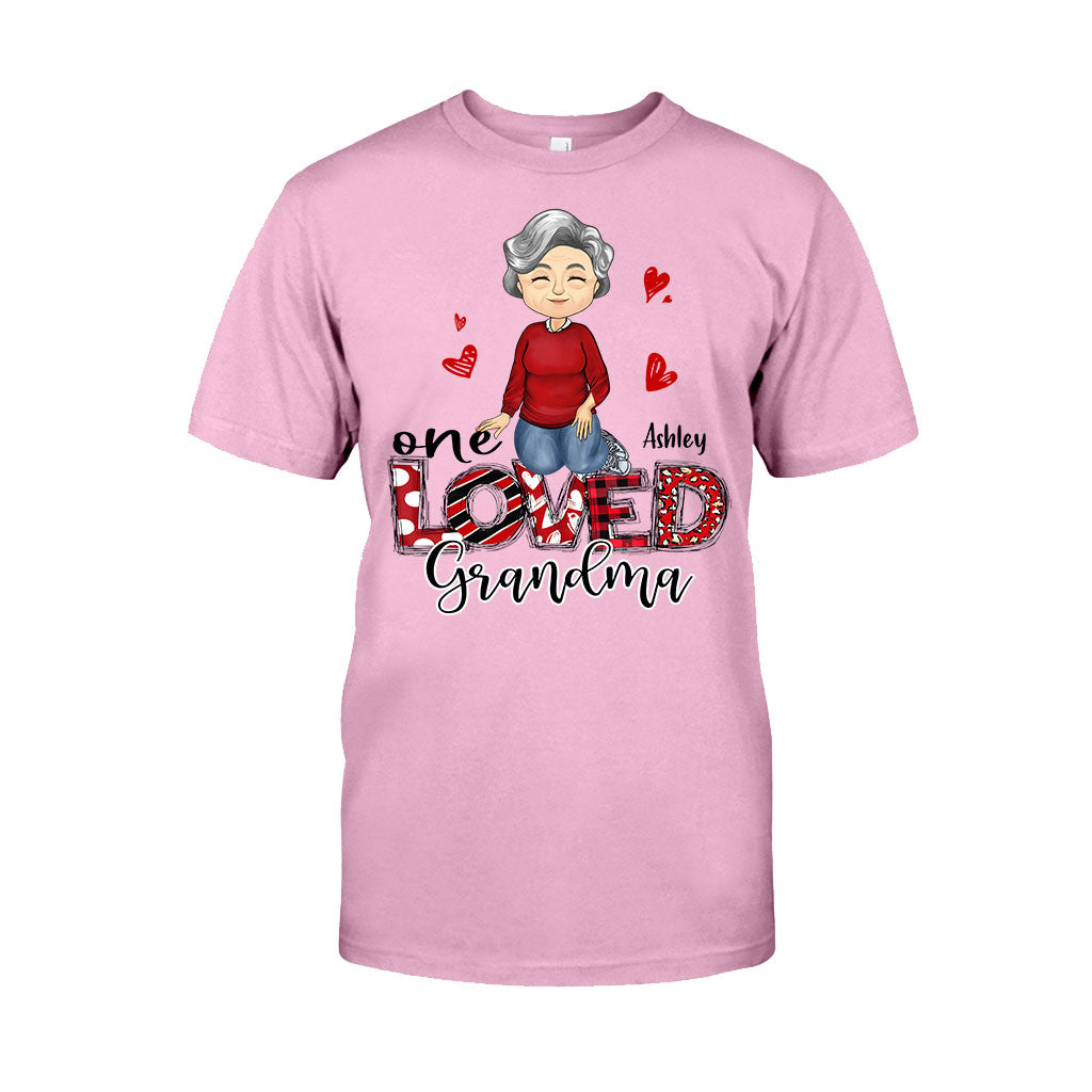 One Loved Grandma - Personalized Valentine Grandma T-shirt and Hoodie
