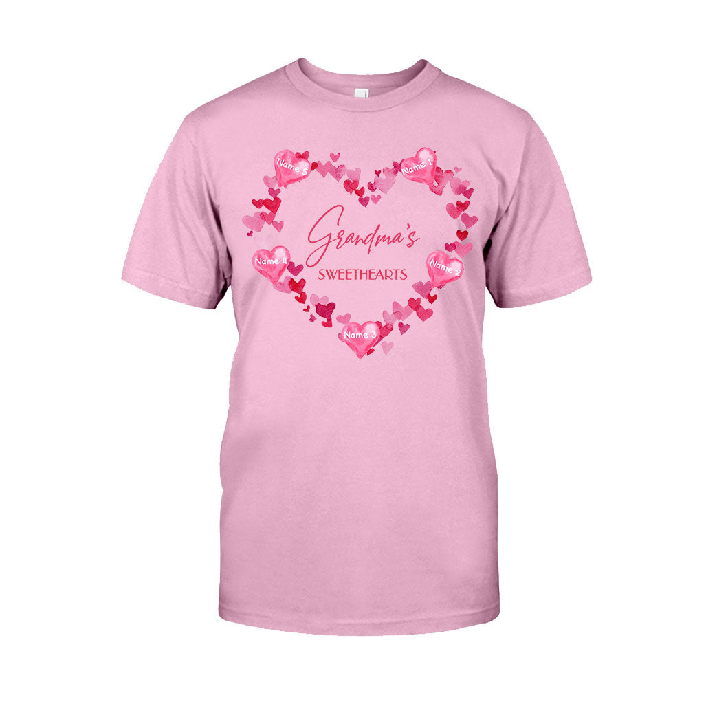 Grandma's Sweethearts - Personalized Valentine Grandma T-shirt and Hoodie