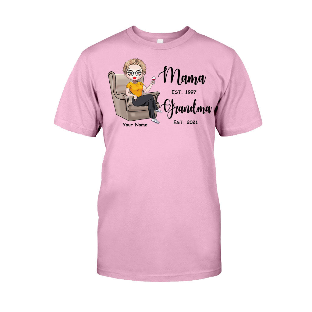 Mama Est Grandma Est - Personalized Mother's Day T-shirt and Hoodie