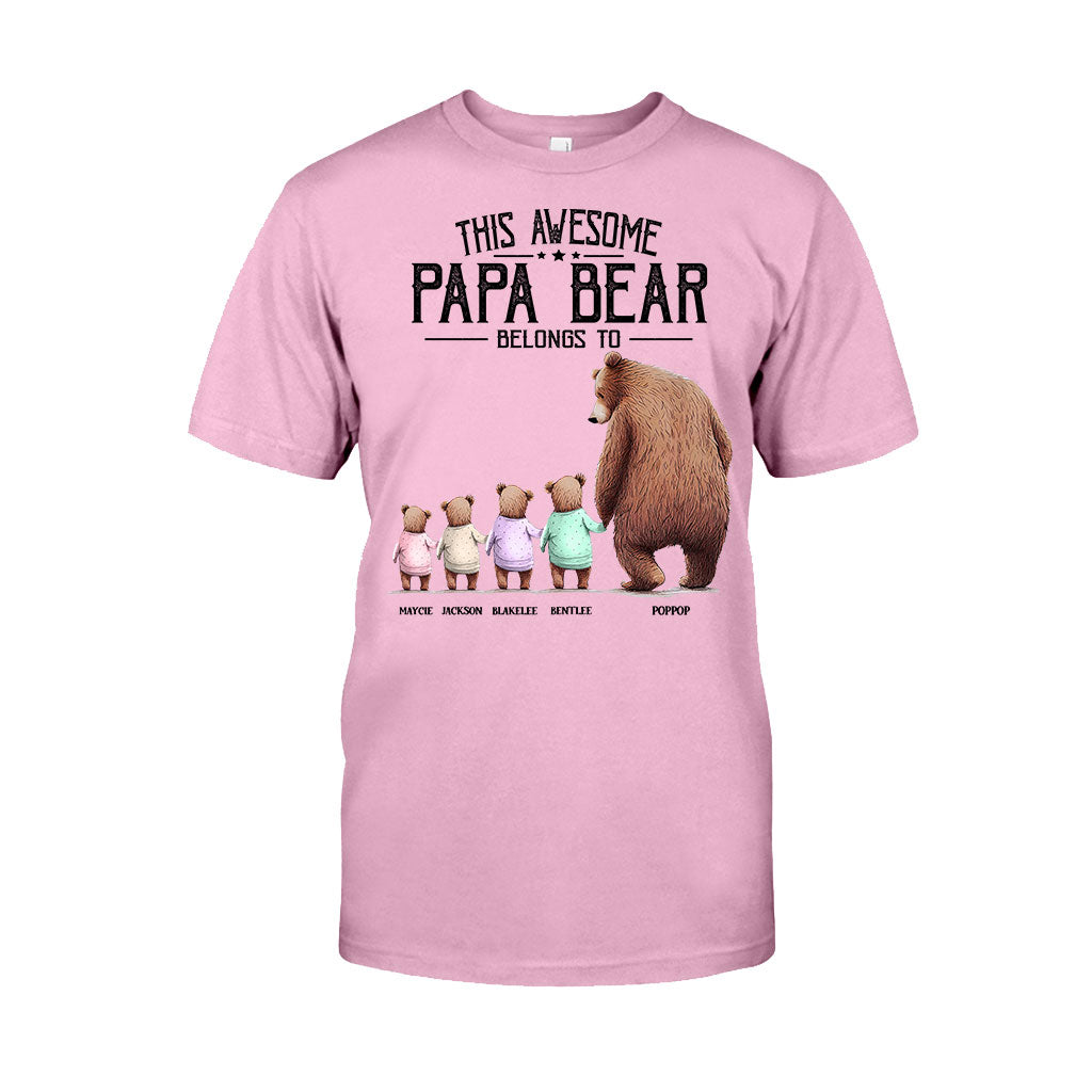 This Papa Bear Belongs To - Personalized Grandpa T-shirt and Hoodie