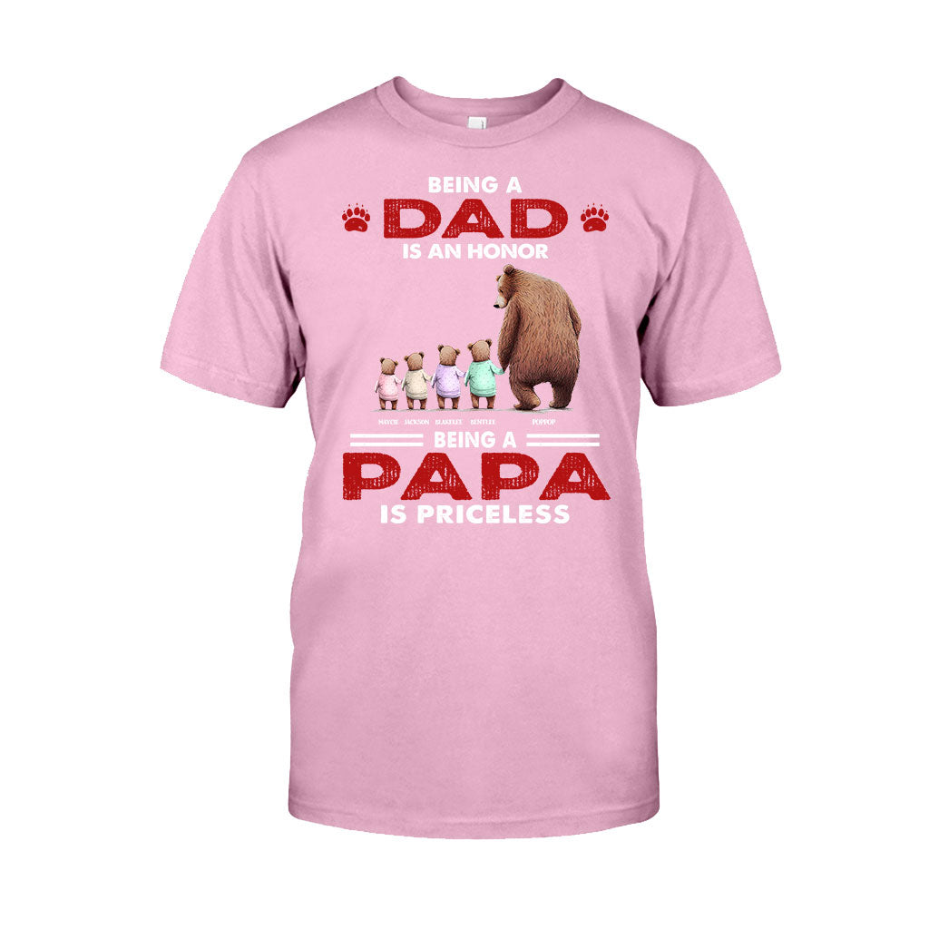 Priceless Papa Bear - Personalized Father's Day Grandpa T-shirt and Hoodie