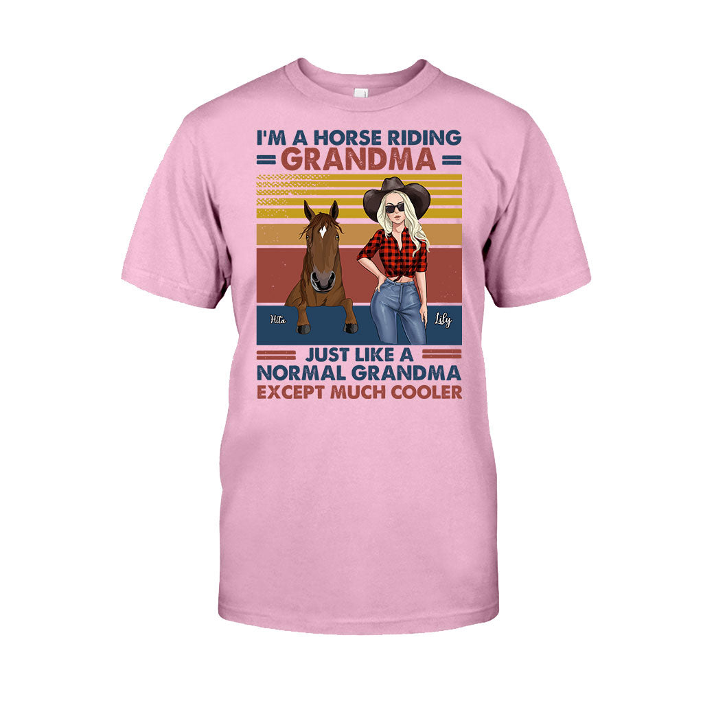 Horse Riding Grandma - Personalized Mother's Day Grandma T-shirt and Hoodie