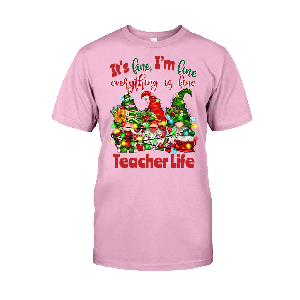 It's Fine Im Fine Everything Is Fine - Personalized Teacher T-shirt and Hoodie