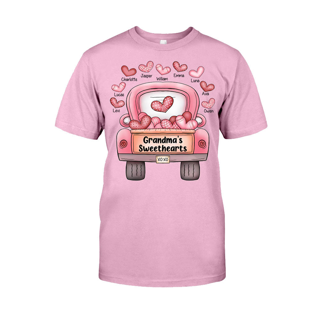 Grandma's Sweethearts - Personalized Valentine Grandma T-shirt and Hoodie