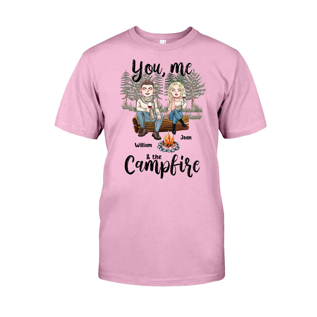 You Me And The Campfire - Personalized Couple Camping T-shirt and Hoodie