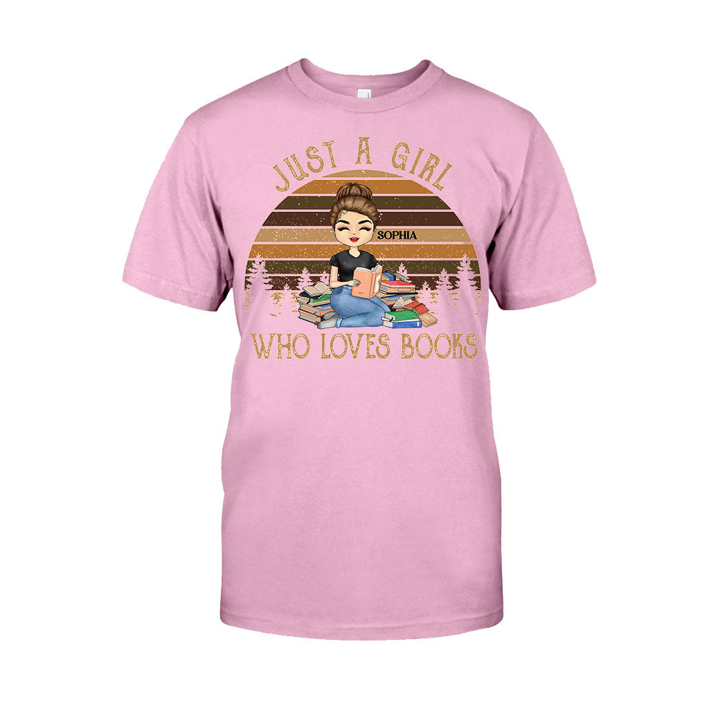 Just A Girl Who Loves Books - Personalized Book T-shirt and Hoodie
