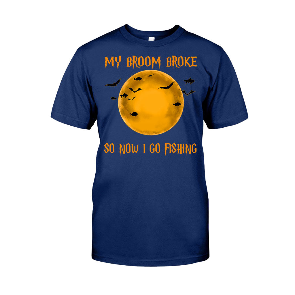 My Broom Broke I Go Fishing Personalized T-shirt And Hoodie