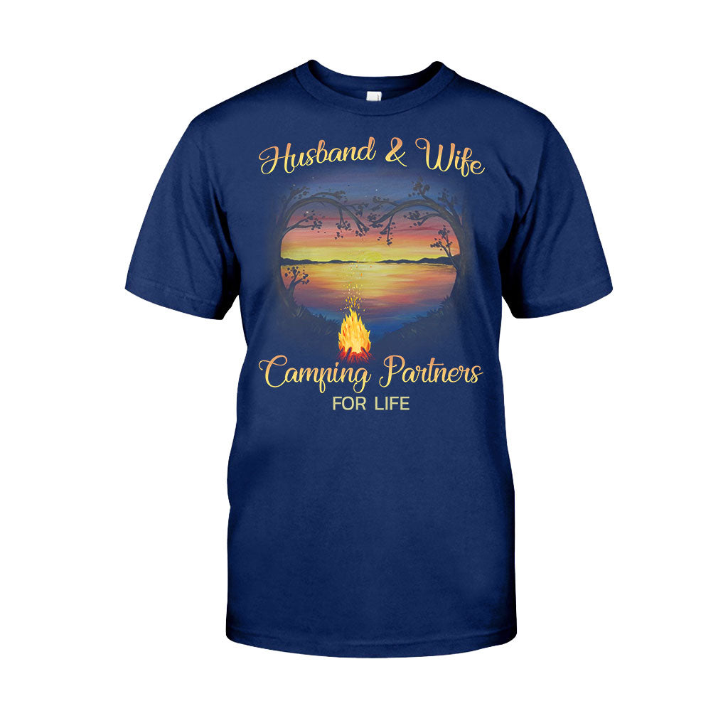Husband And Wife Camping Partners For Life - T-shirt and Hoodie 1121