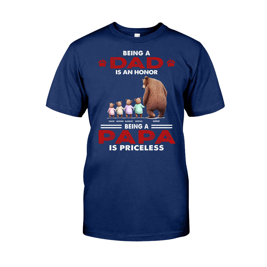 Priceless Papa Bear - Personalized Father's Day Grandpa T-shirt and Hoodie