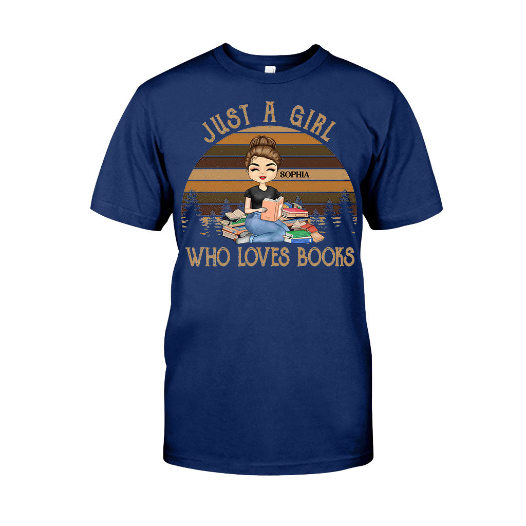 Just A Girl Who Loves Books - Personalized Book T-shirt and Hoodie