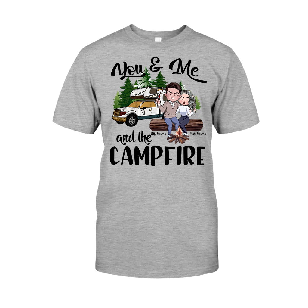 You And Me And The Campfire - Personalized Camping T-shirt and Hoodie