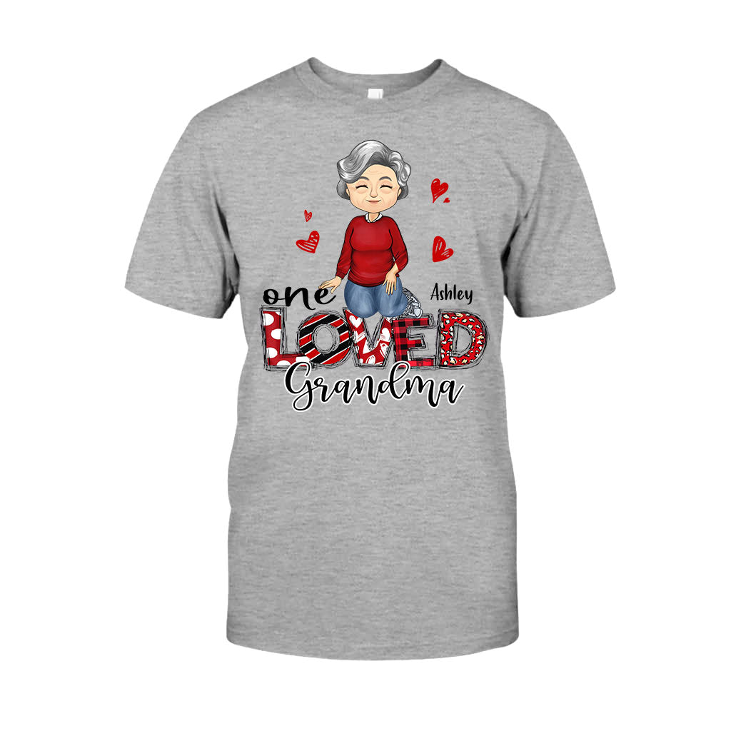 One Loved Grandma - Personalized Valentine Grandma T-shirt and Hoodie