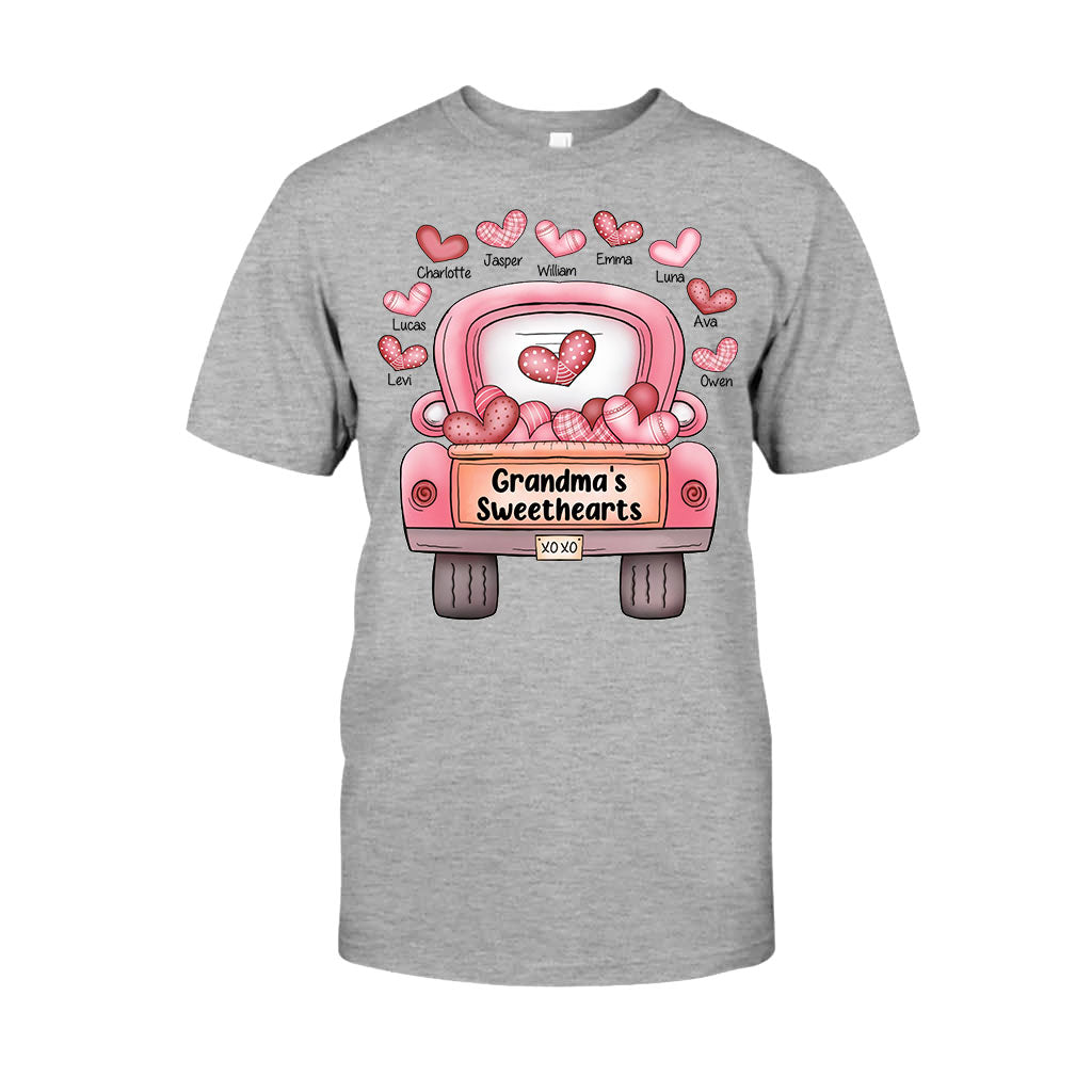 Grandma's Sweethearts - Personalized Valentine Grandma T-shirt and Hoodie