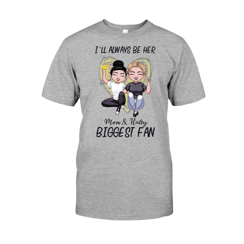 Always Be The Biggest Fan - Personalized Mother's Day Softball T-shirt and Hoodie