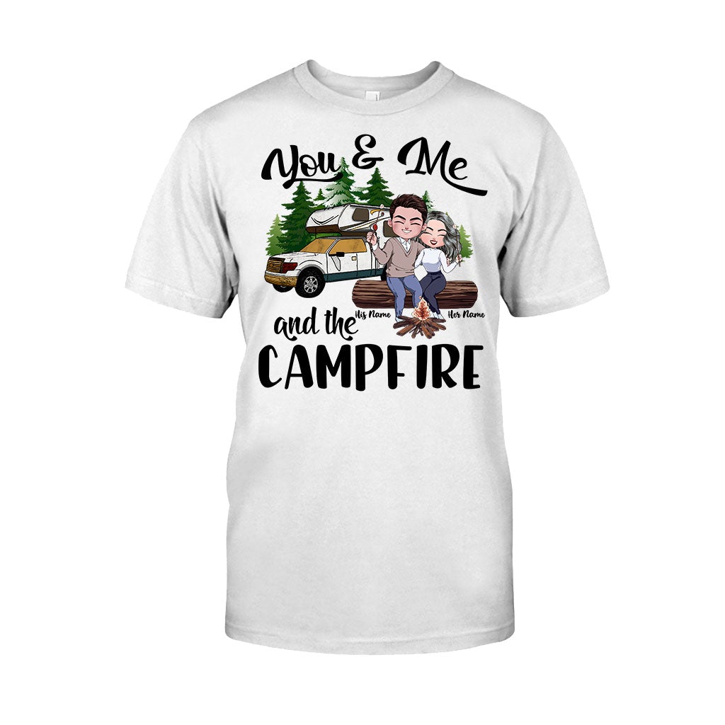 You And Me And The Campfire - Personalized Camping T-shirt and Hoodie