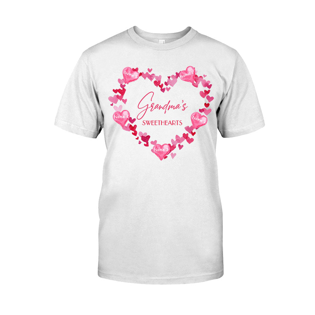 Grandma's Sweethearts - Personalized Valentine Grandma T-shirt and Hoodie