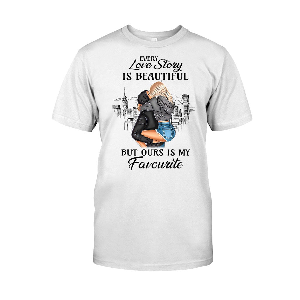Every Love Story Is Beautiful But Ours Is My Favourite - Personalized Couple T-shirt and Hoodie