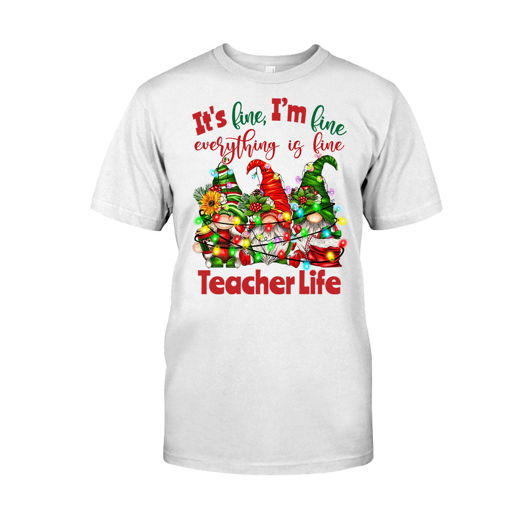 It's Fine Im Fine Everything Is Fine - Personalized Teacher T-shirt and Hoodie