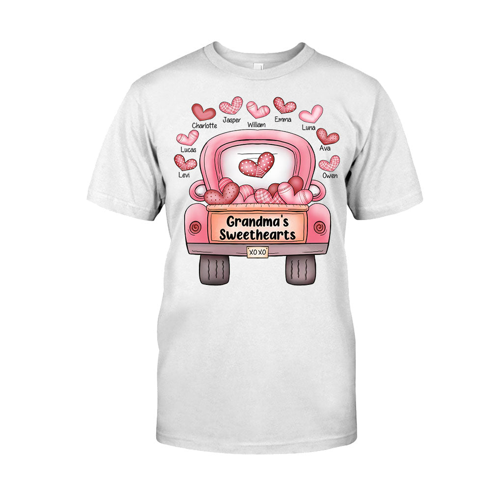 Grandma's Sweethearts - Personalized Valentine Grandma T-shirt and Hoodie
