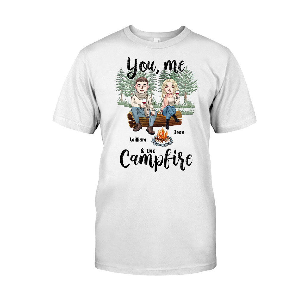 You Me And The Campfire - Personalized Couple Camping T-shirt and Hoodie