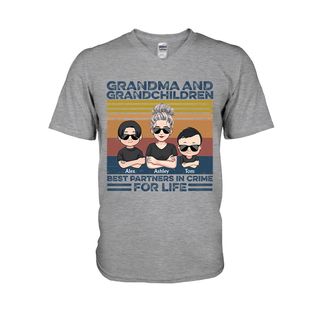 Grandma And Grandchildren - Personalized Mother's Day Grandma T-shirt and Hoodie