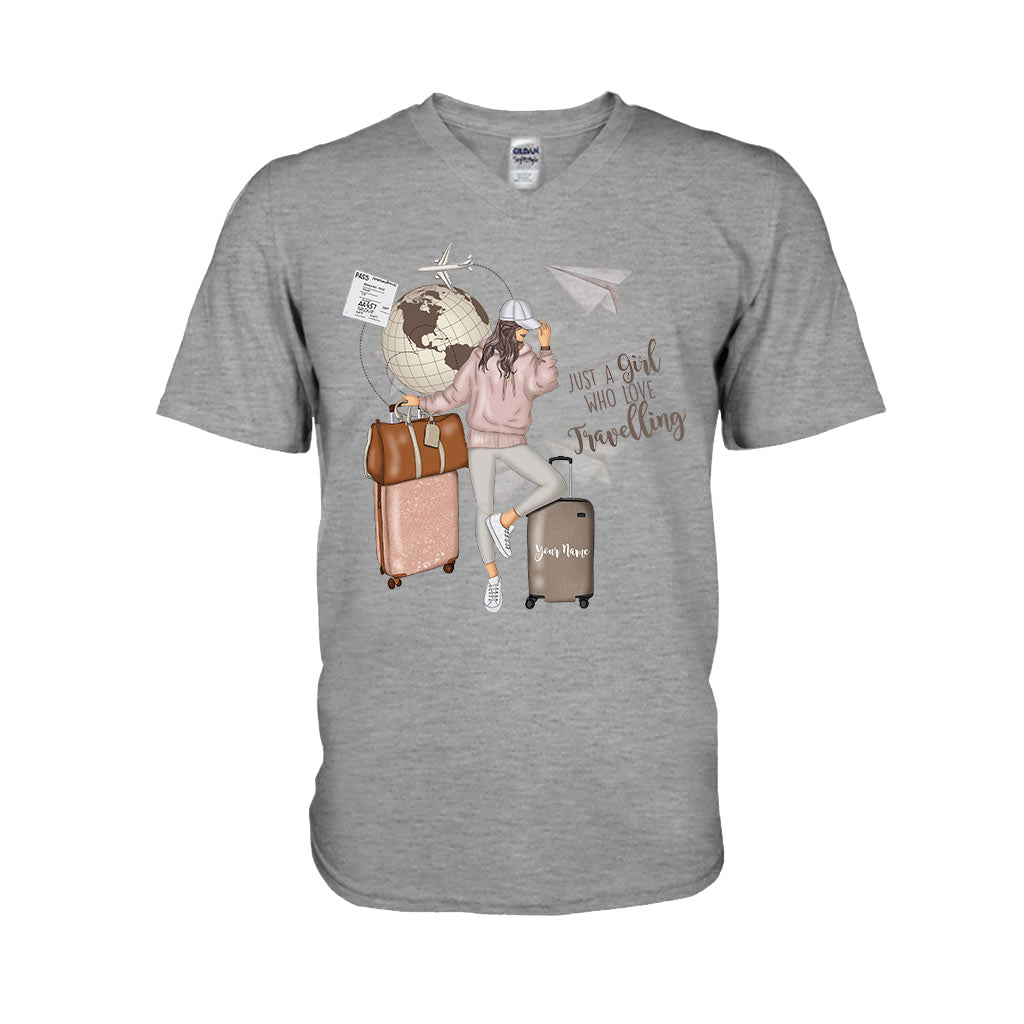 Just A Girl Who Loves Travelling - Personalized T-shirt and Hoodie