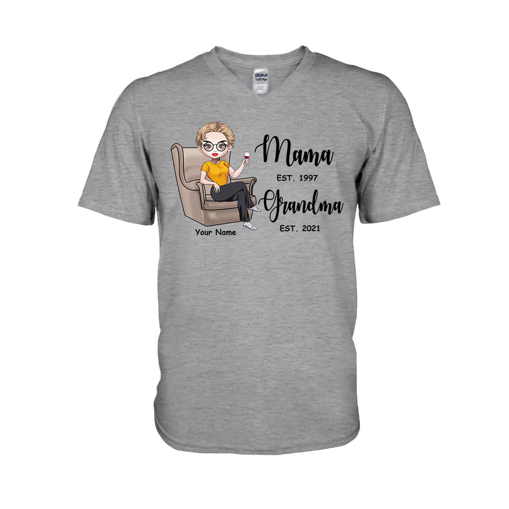 Mama Est Grandma Est - Personalized Mother's Day T-shirt and Hoodie