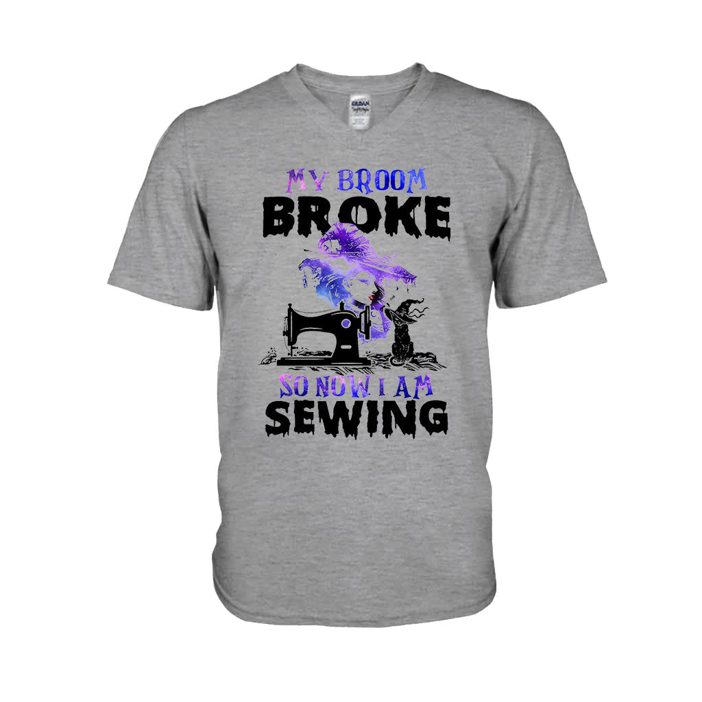 My Broom Broke Sewing - Halloween T-shirt and Hoodie 092021