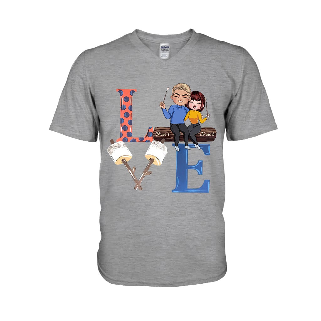 Love Camping Couple - Personalized T-shirt and Hoodie