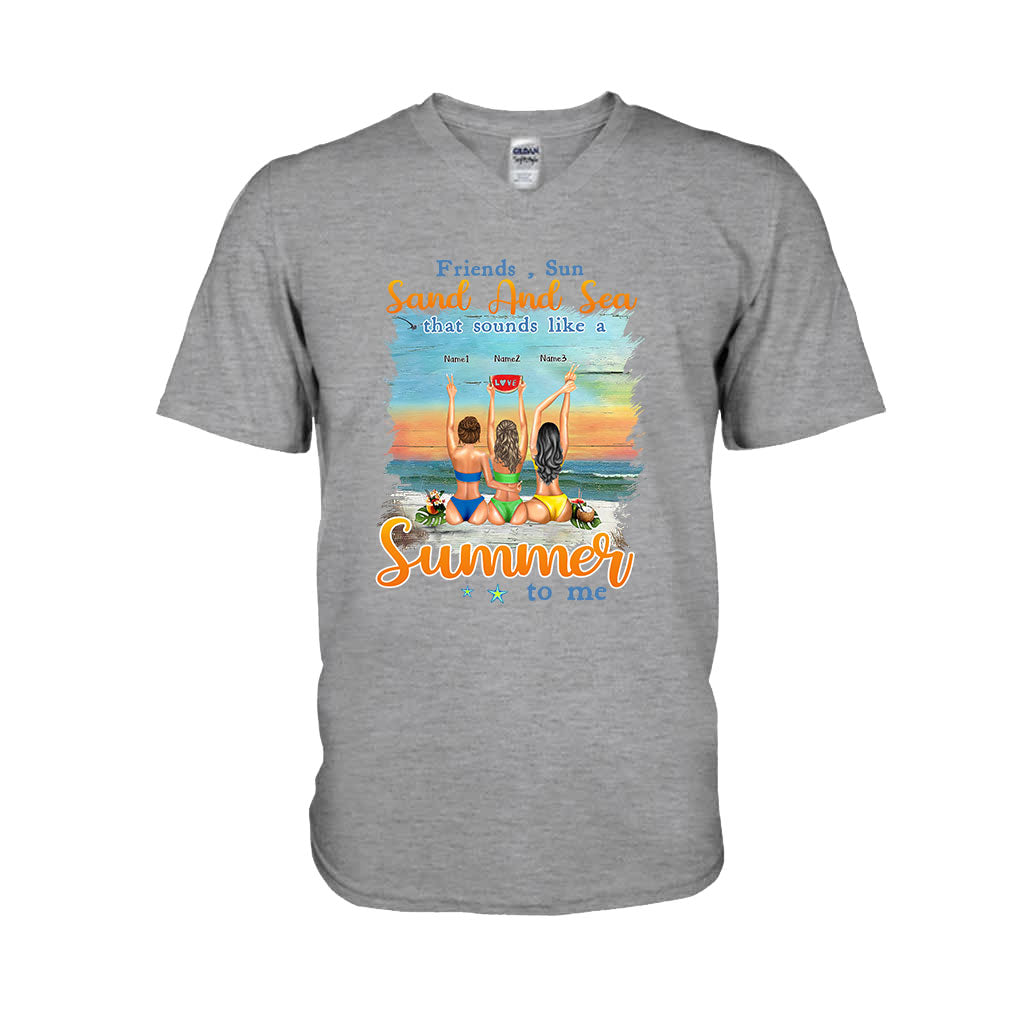 I Love You To The Beach And Back - Personalized Bestie T-shirt and Hoodie