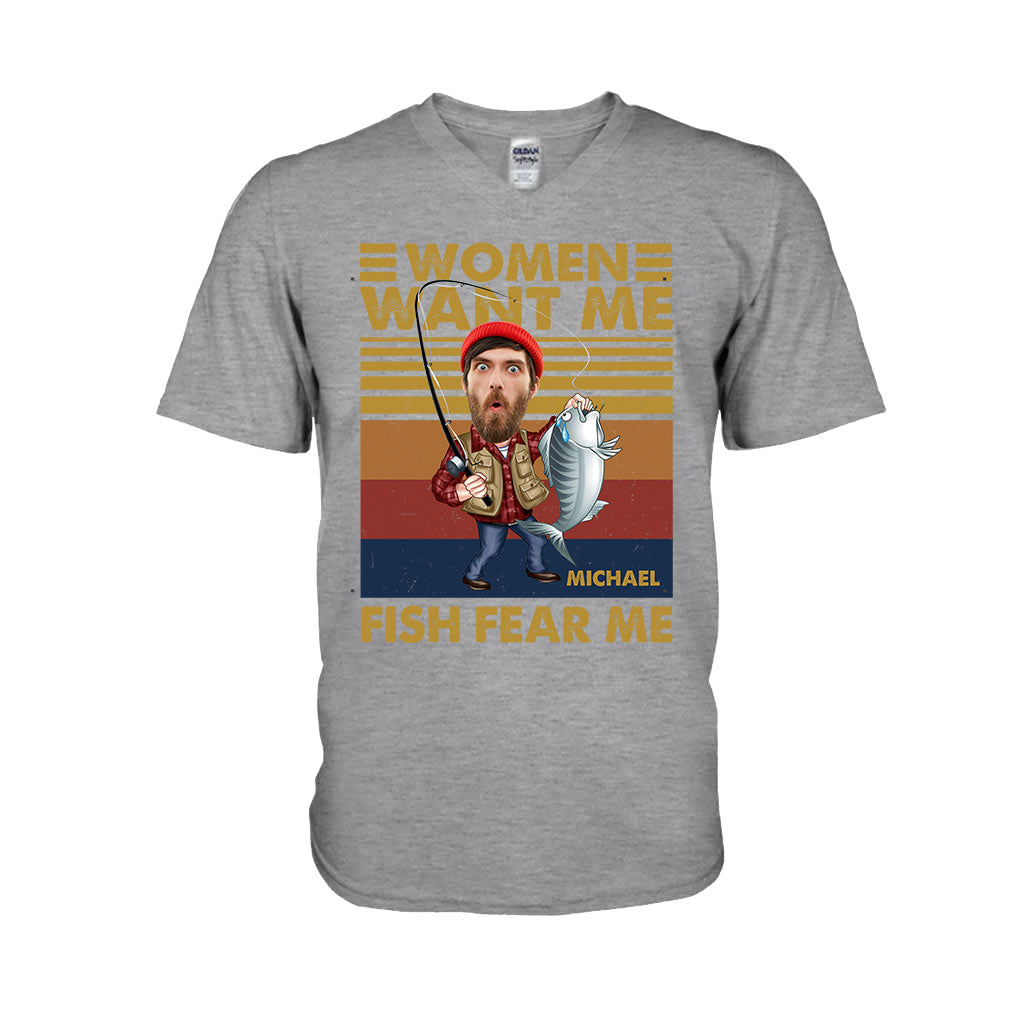 Woman Want Me, Fish Fear Me - Personalized Fishing T-shirt and Hoodie