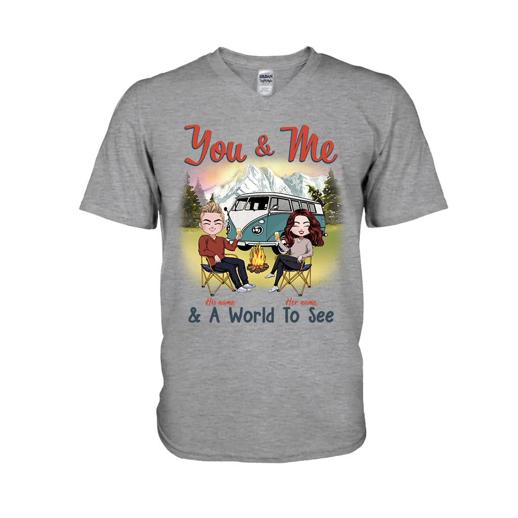 You & Me And A World To See - Personalized Camping T-shirt and Hoodie