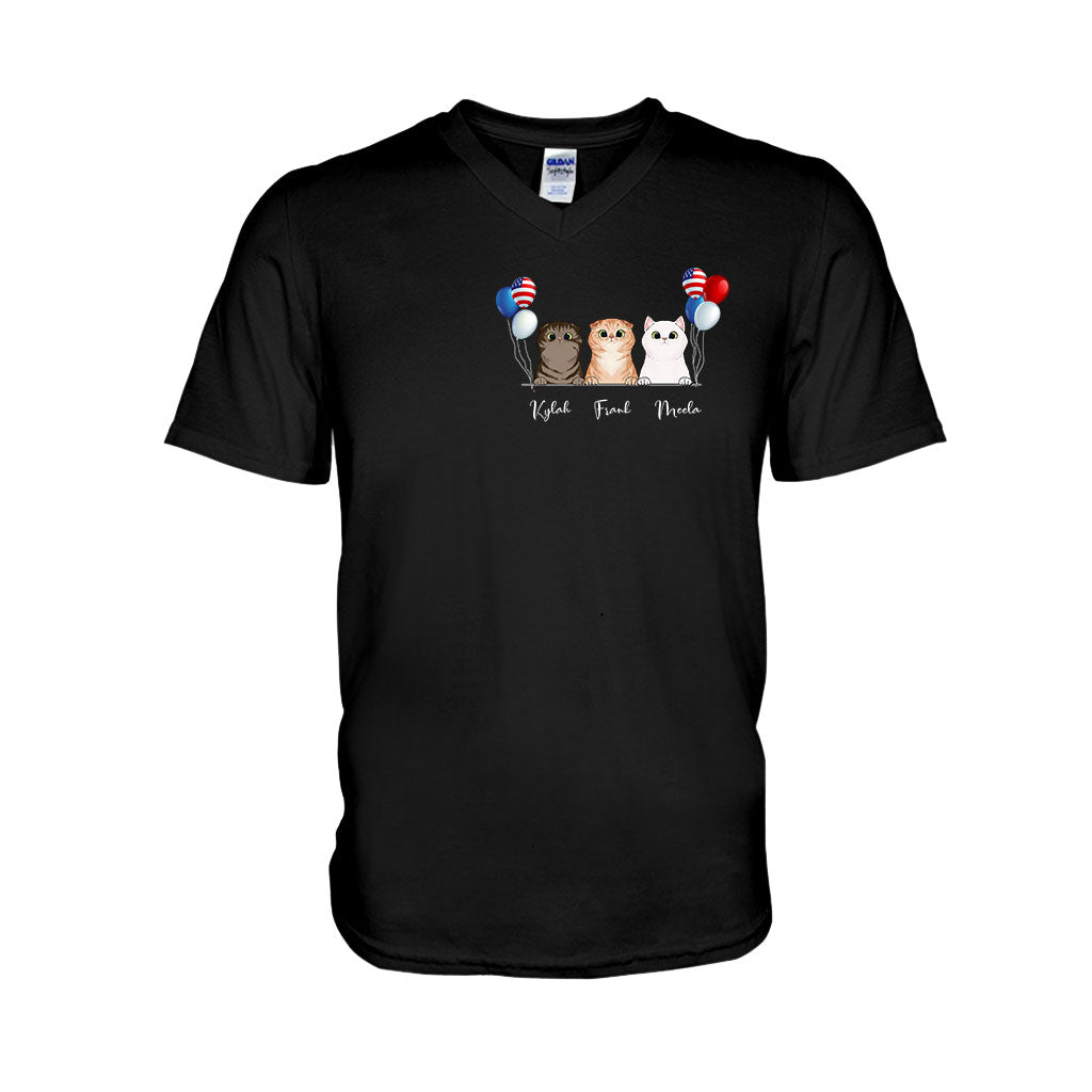 Life Is Better With Cats - Personalized Independence Day T-shirt and Hoodie