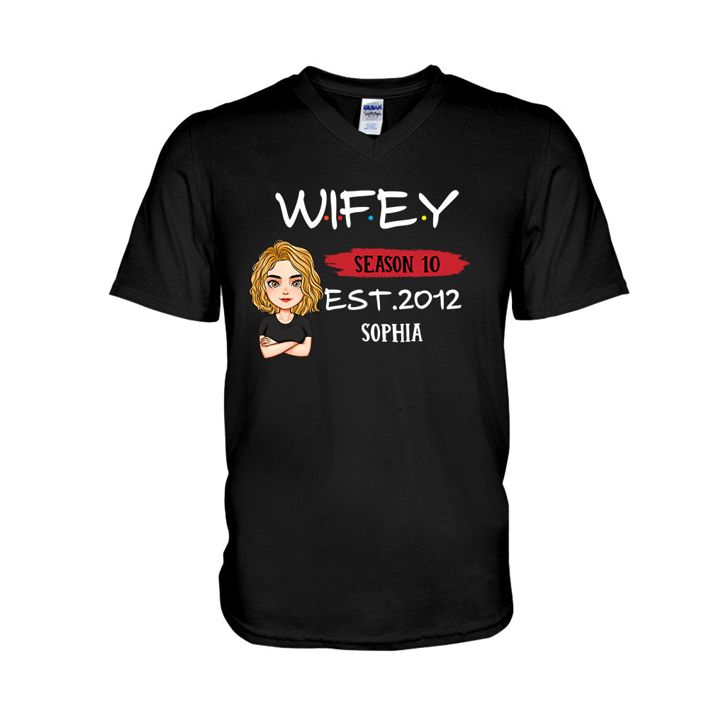 Hubby Wifey - Personalized Couple T-shirt and Hoodie