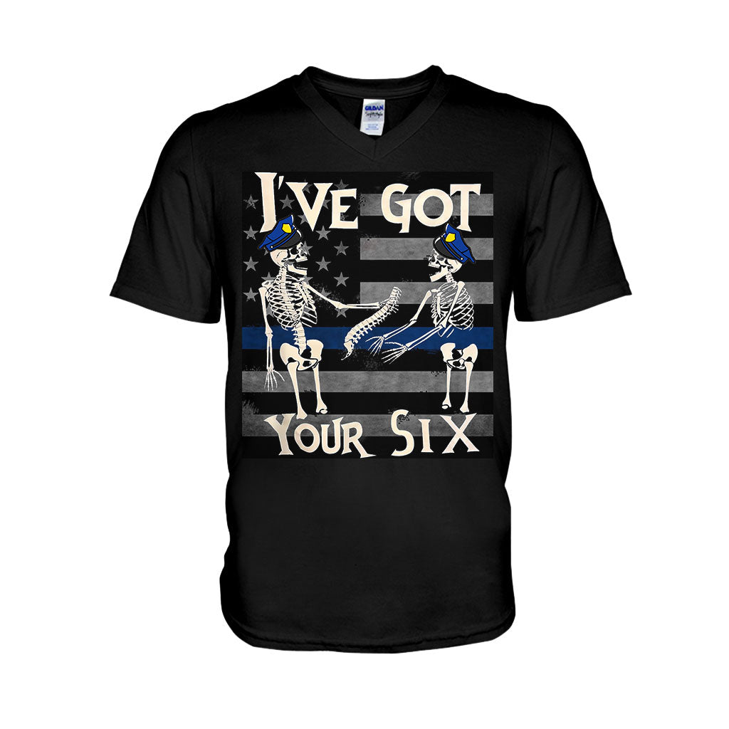 I've Got Your Six Funny Skeletons Halloween - Police Officer T-shirt And Hoodie