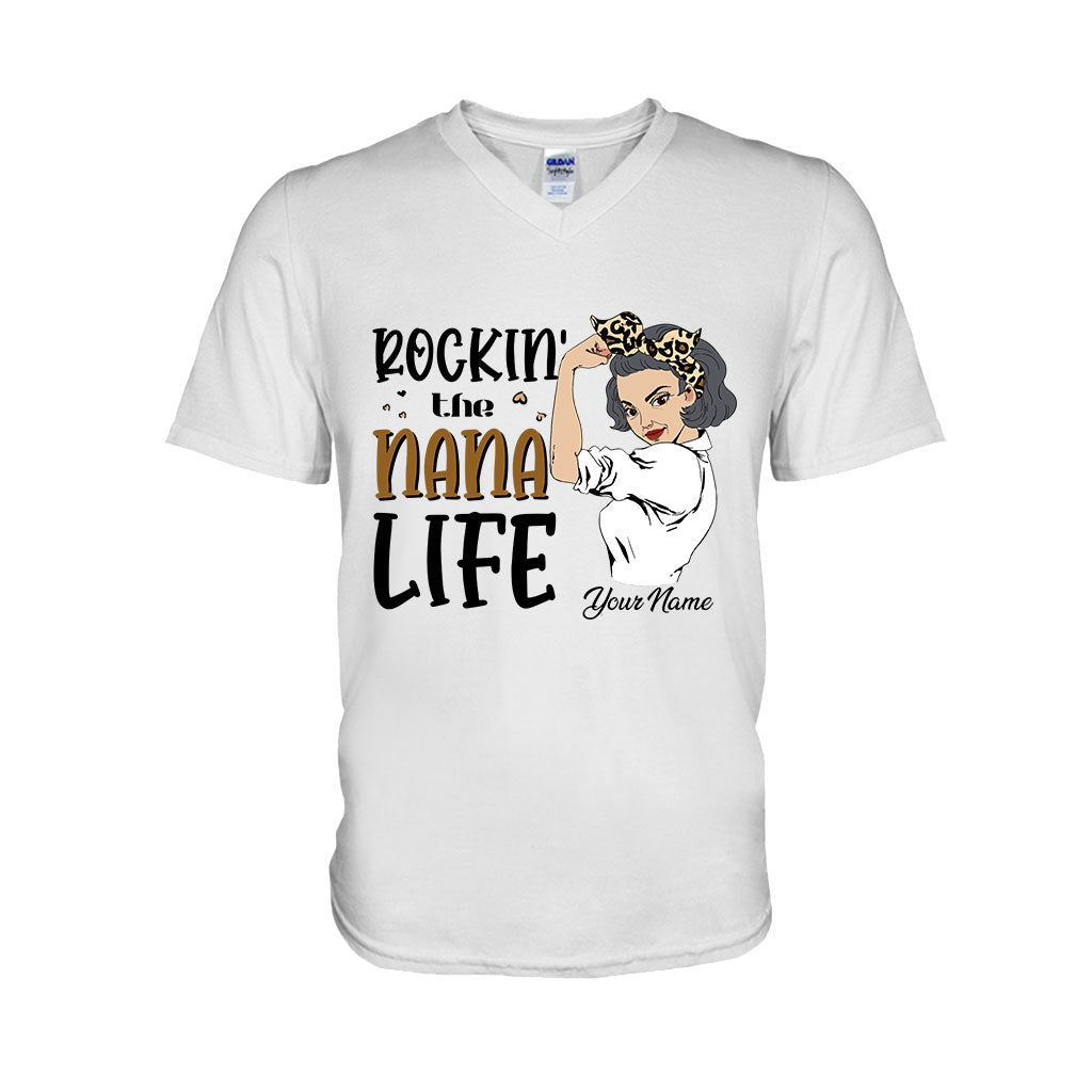 Rocking The Nana Life - Personalized Grandma T-shirt and Hoodie