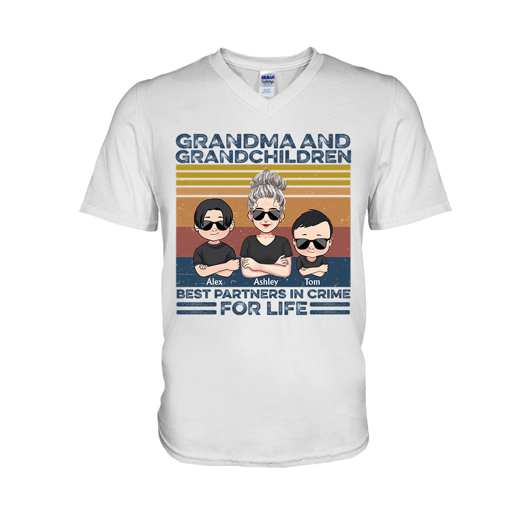 Grandma And Grandchildren - Personalized Mother's Day Grandma T-shirt and Hoodie