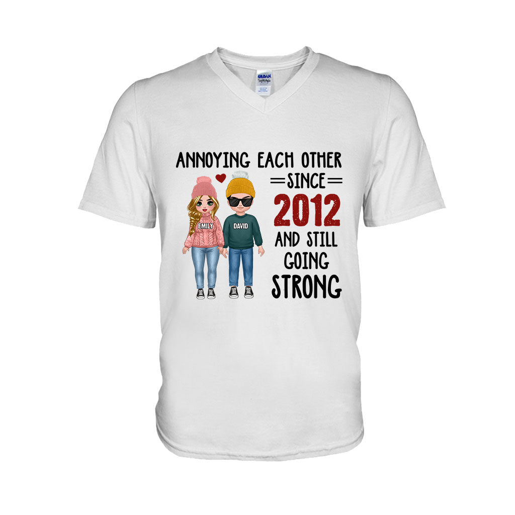 Annoying Each Other - Personalized Couple T-shirt and Hoodie
