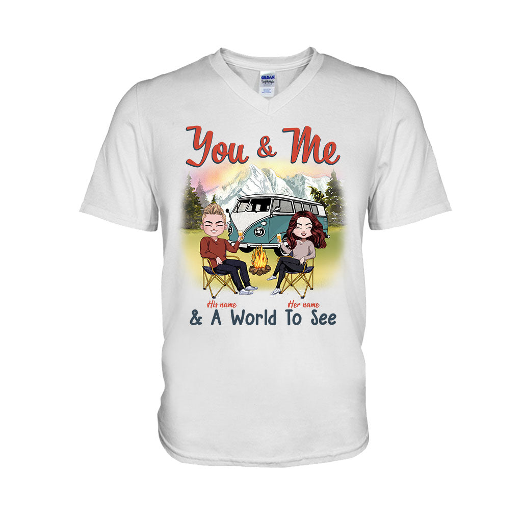 You & Me And A World To See - Personalized Camping T-shirt and Hoodie