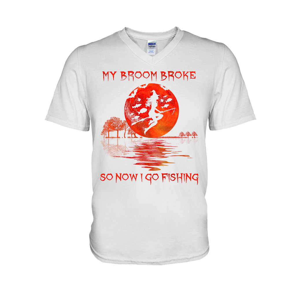 My Broom Broke Halloween - Fishing T-shirt And Hoodie 082021