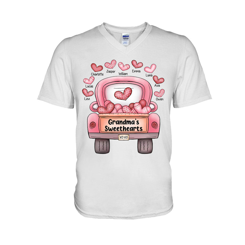 Grandma's Sweethearts - Personalized Valentine Grandma T-shirt and Hoodie