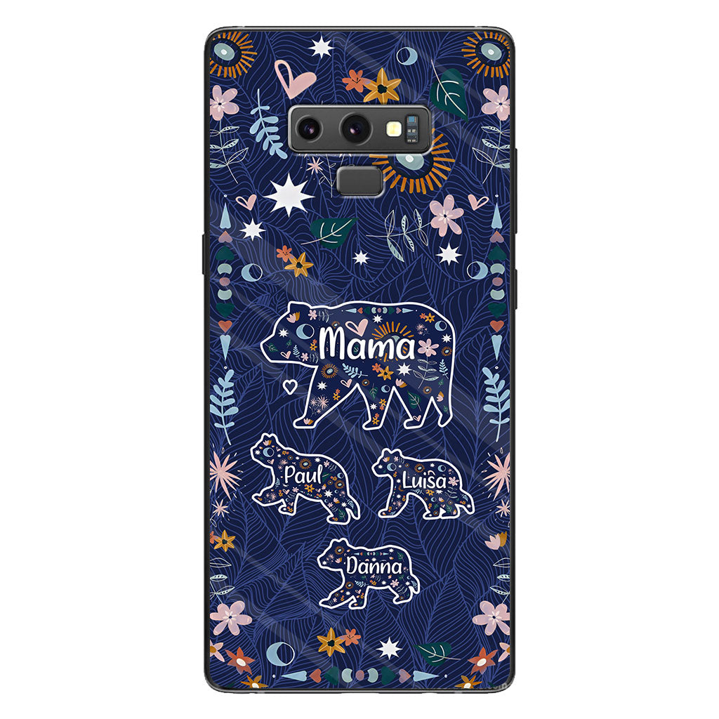 Mama Bear Floral - Personalized Mother Phone Case