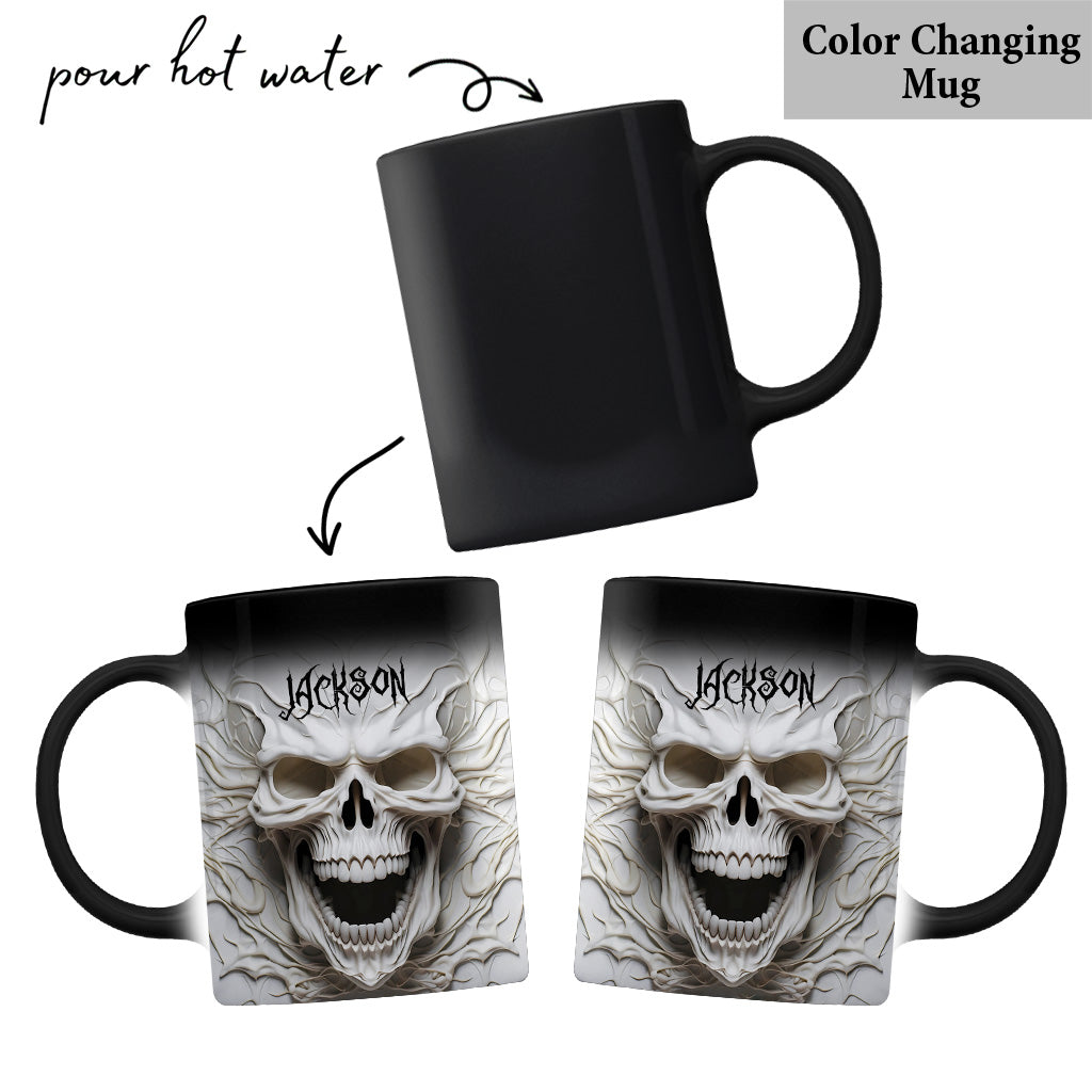 Beautiful White Skeleton - Personalized Skull Mug