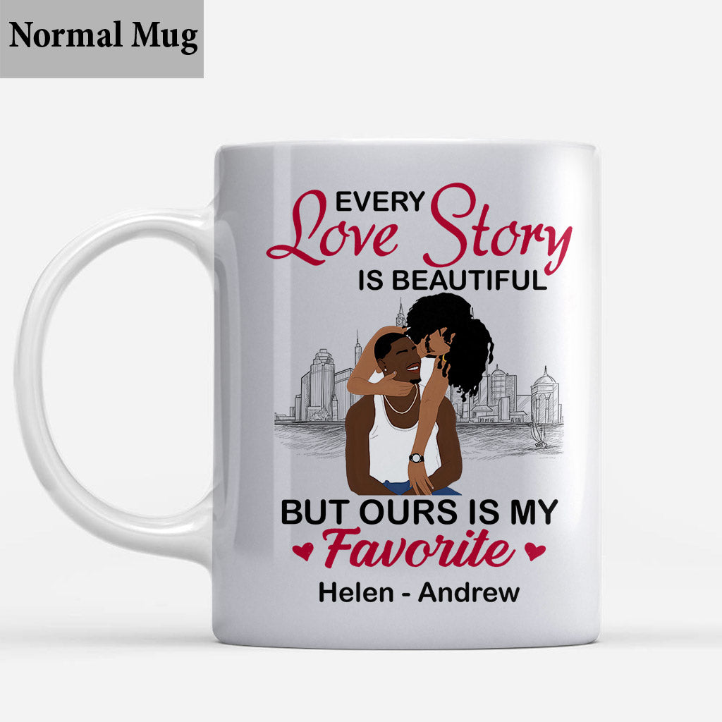 Our Story Is My Favorite - Personalized African American Mug