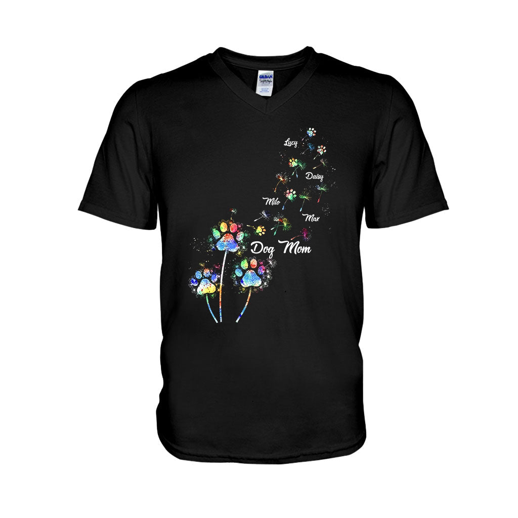 Dog Mom/ Cat Mom/ Pet Mom Colorful Dandelion - Personalized Dog T-shirt And Hoodie