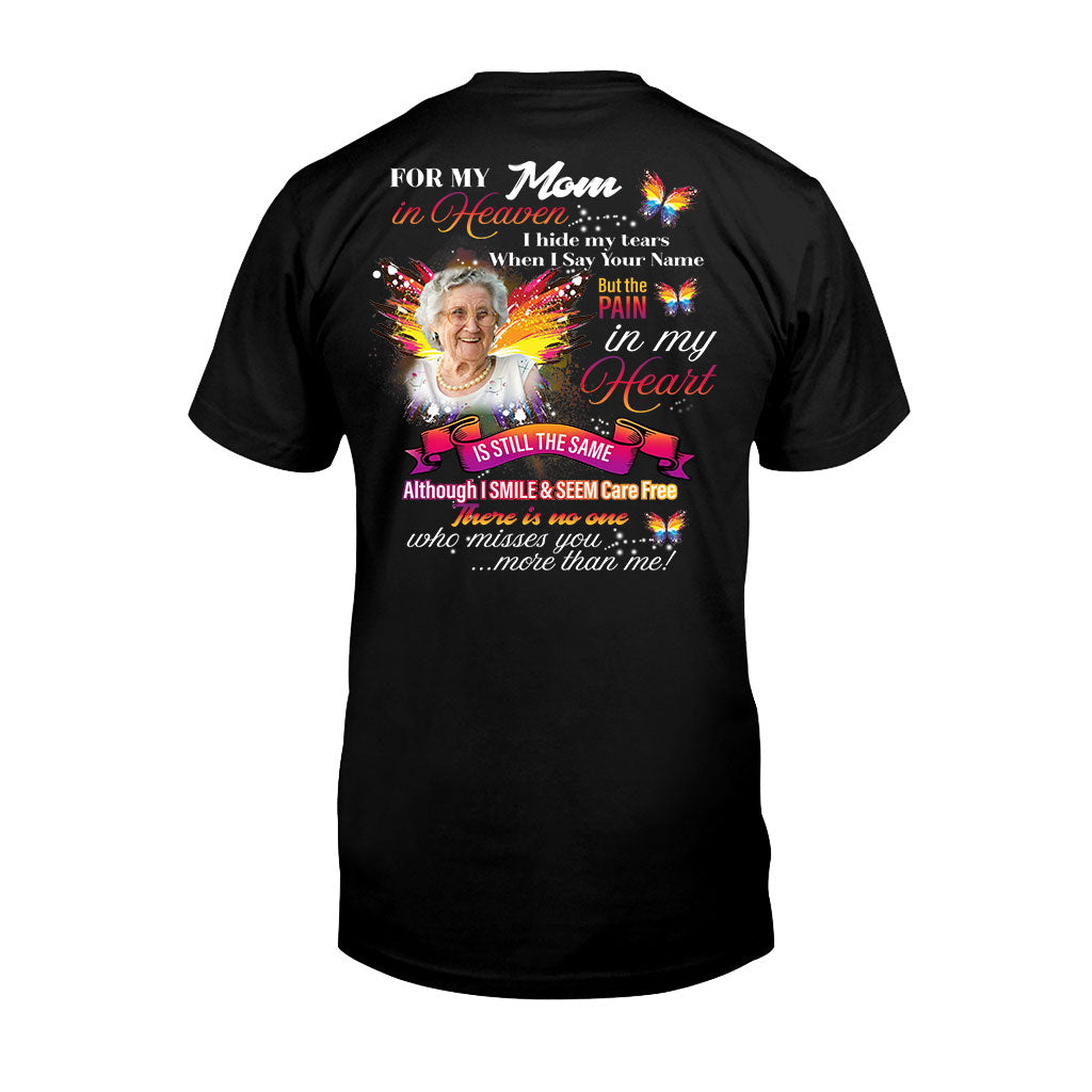 For My Any Title In Heaven I Hide My Tears When I Say Your Name - Personalized Memorial T-shirt and Hoodie