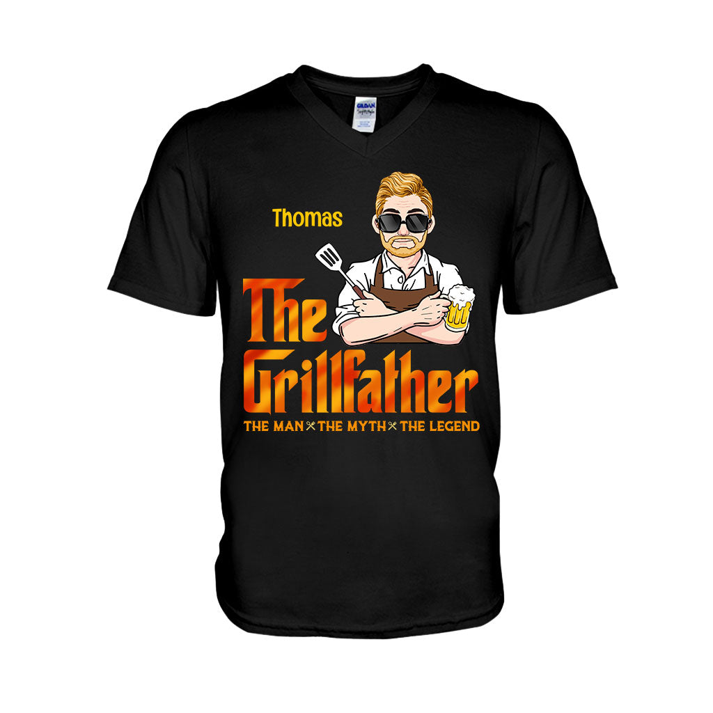 The Grillfather - Personalized Grilling T-shirt And Hoodie
